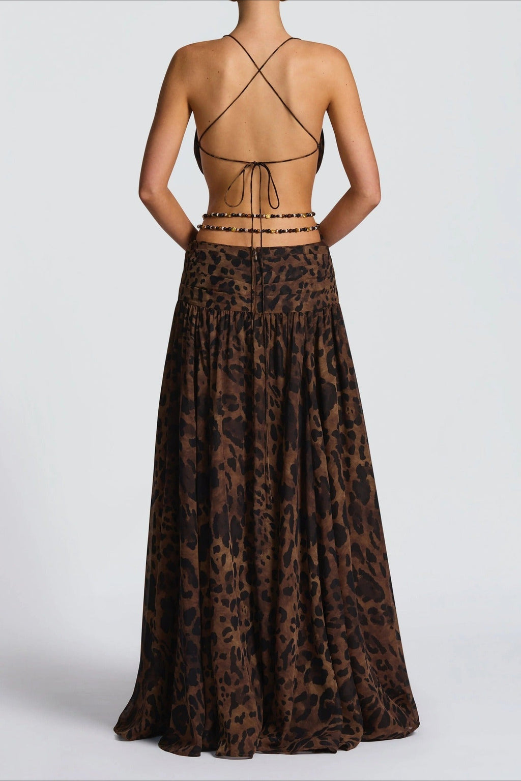 Elegant Metal Trim Bodycon Vacation Dress