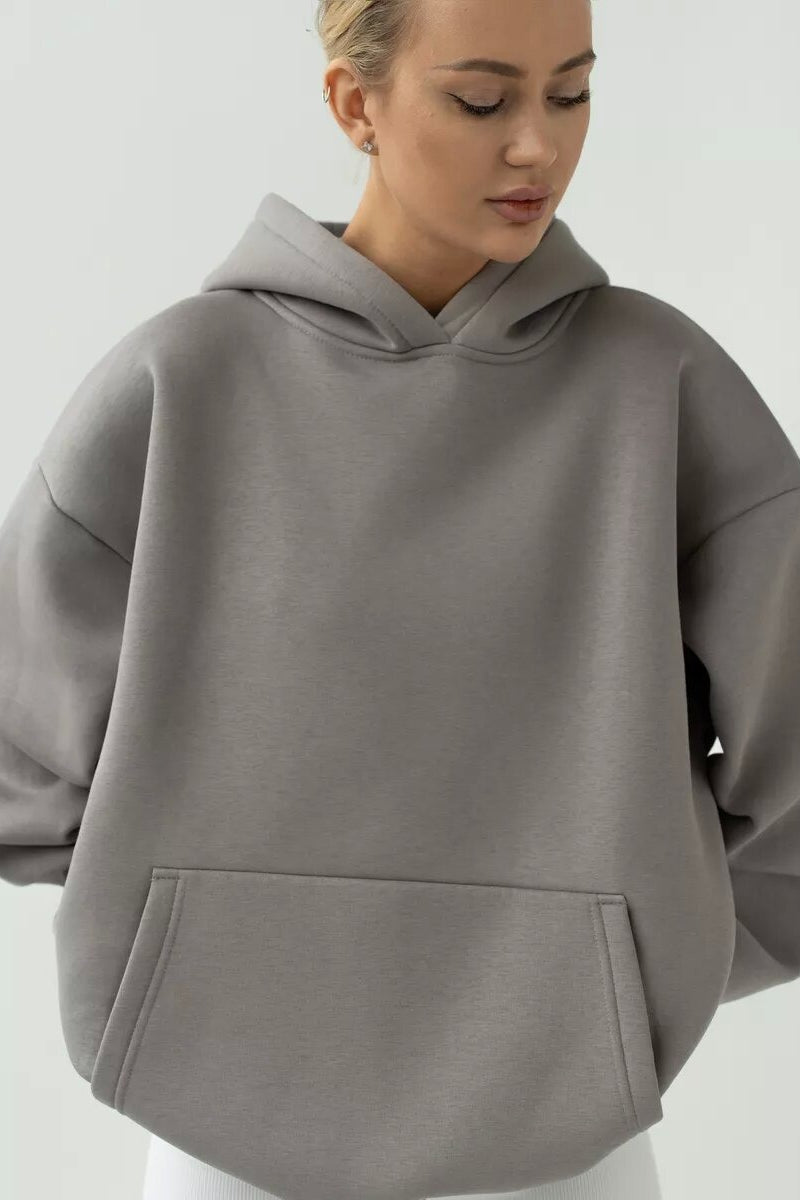 Sudadera Oversize Lisa con Capucha