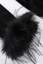 Con Textura Terciopelo Peludo Con Detalle de Vestido de Cóctel
