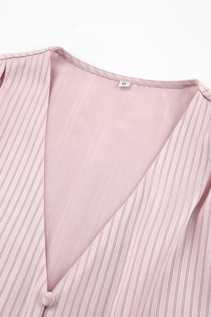 Holgado Manga Larga Cuello Desmontable Casual Blusa