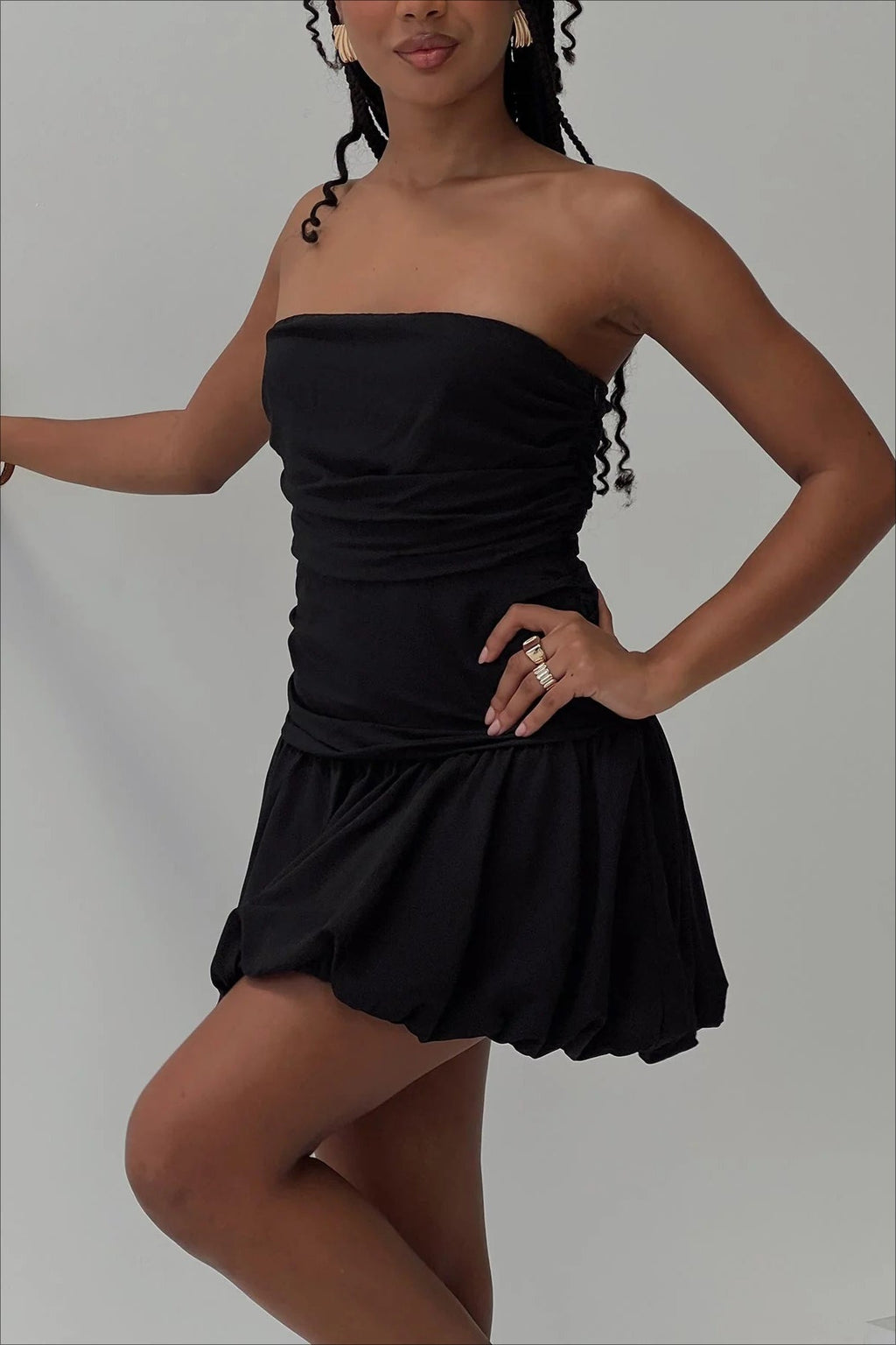 Sin Tirantes Ajustado Vestido Mini de Fiesta