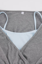 Conjunto de Camisola y Top Cruzado con Manga Abullonada