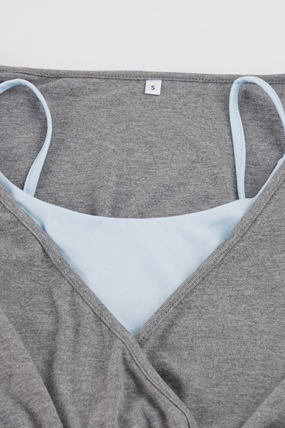 Camisole and Wrap Balloon Sleeve Tee Set