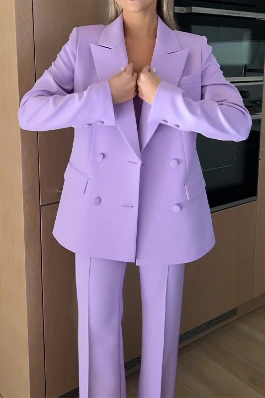 Corset Style Three Piece Blazer Pants Set