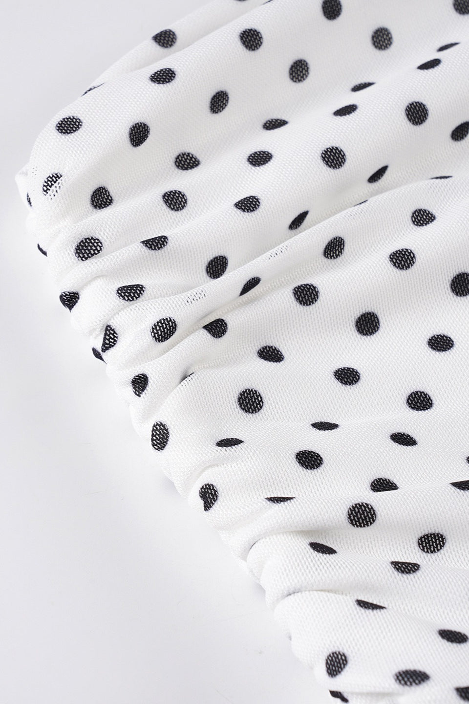 Polka Dot Low Rise Ruffle Trim A Line Skirt