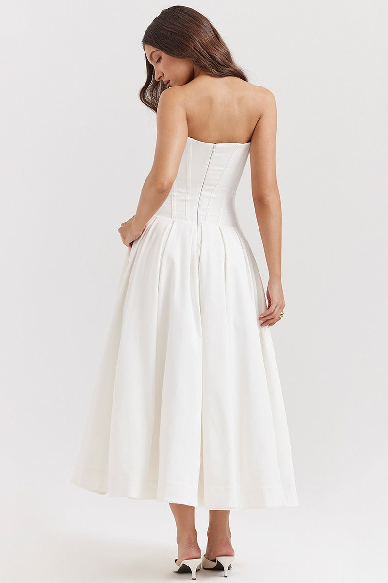 Sin Tirantes Corsé Línea A Vestido de Fiesta