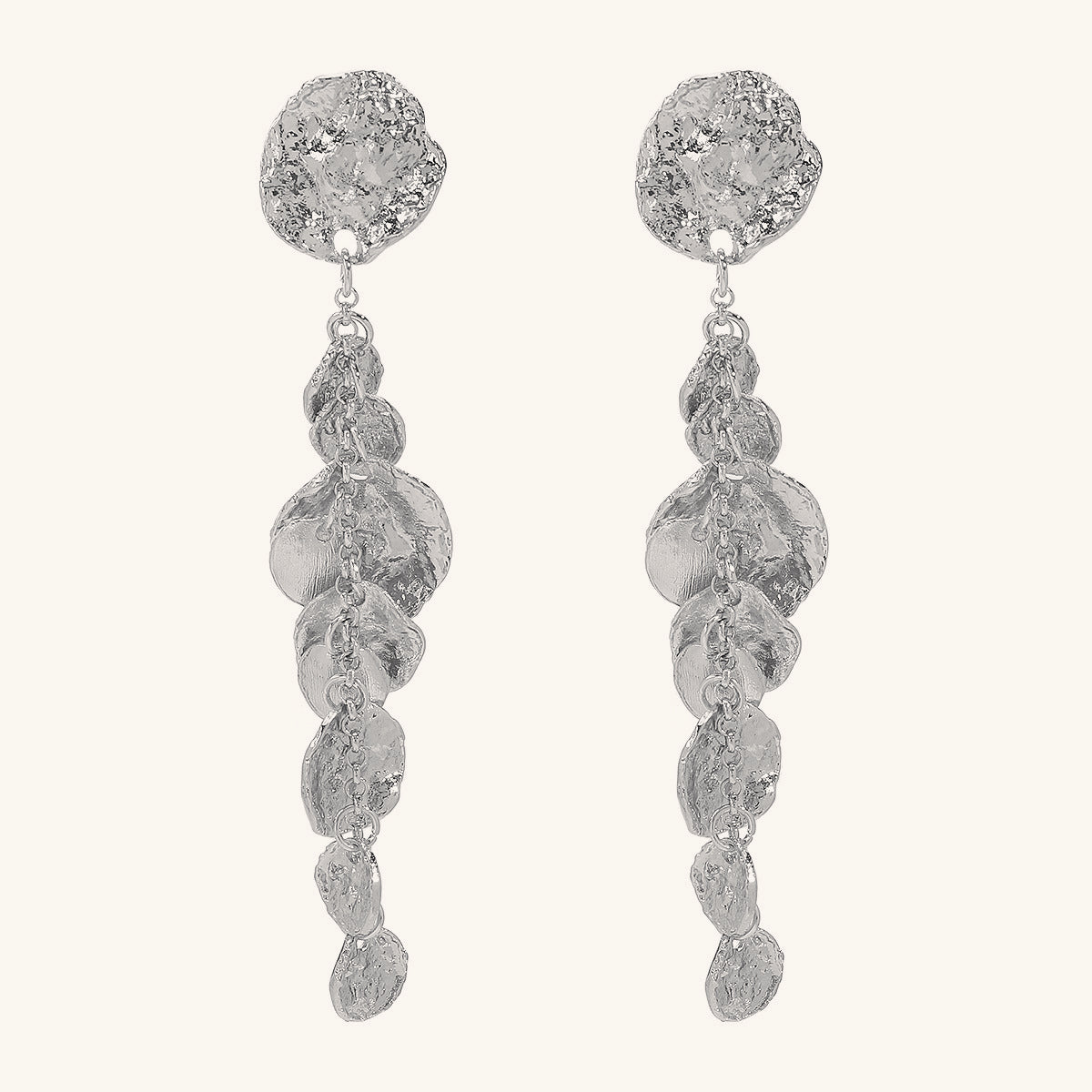 Largo Round Pendant Metálico Aretes