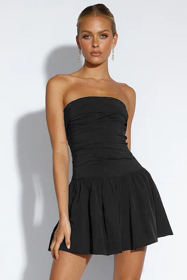 Sin Tirantes Ajustado Vestido Mini de Fiesta