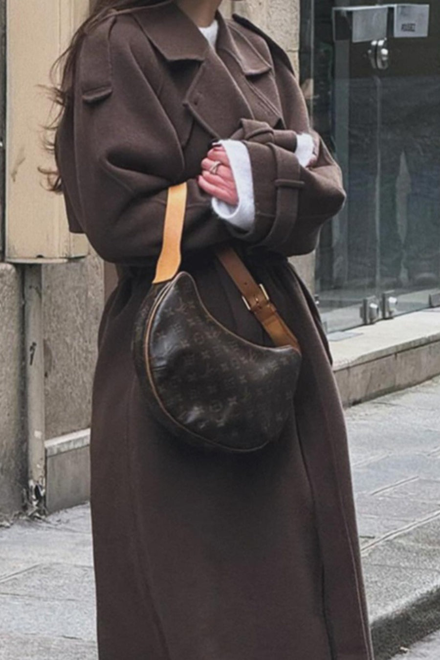 Solid Color Long Sleeve Trench Overcoat