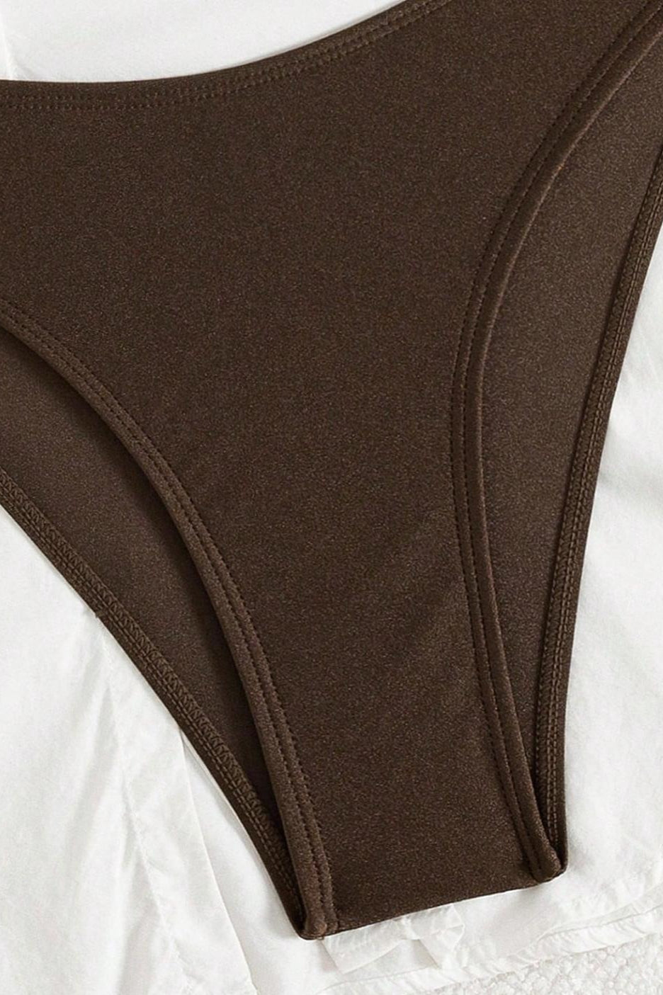 Pearl Detail Spaghetti Strap Sexy Two Piece Swim Set