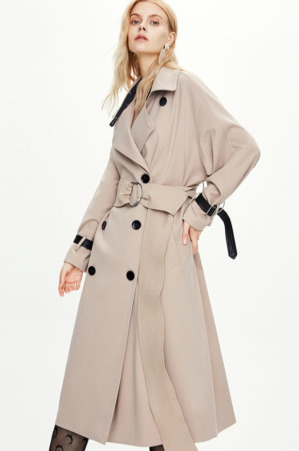 Extra Long Knee Length Ring Detail Overcoat