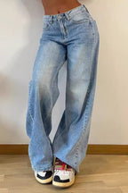 High Waist Vintage Straight Leg Loose Jeans