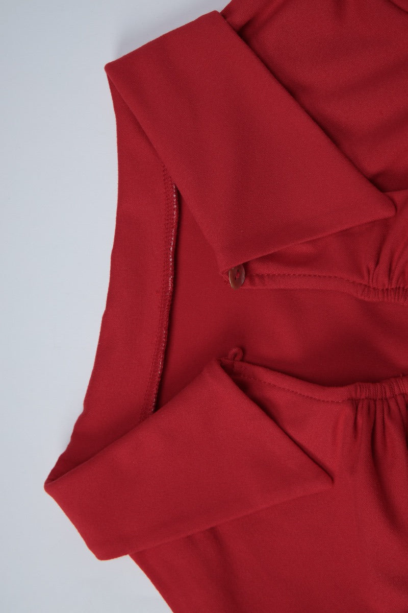 Button Front Lapel Short Sleeve Blouse