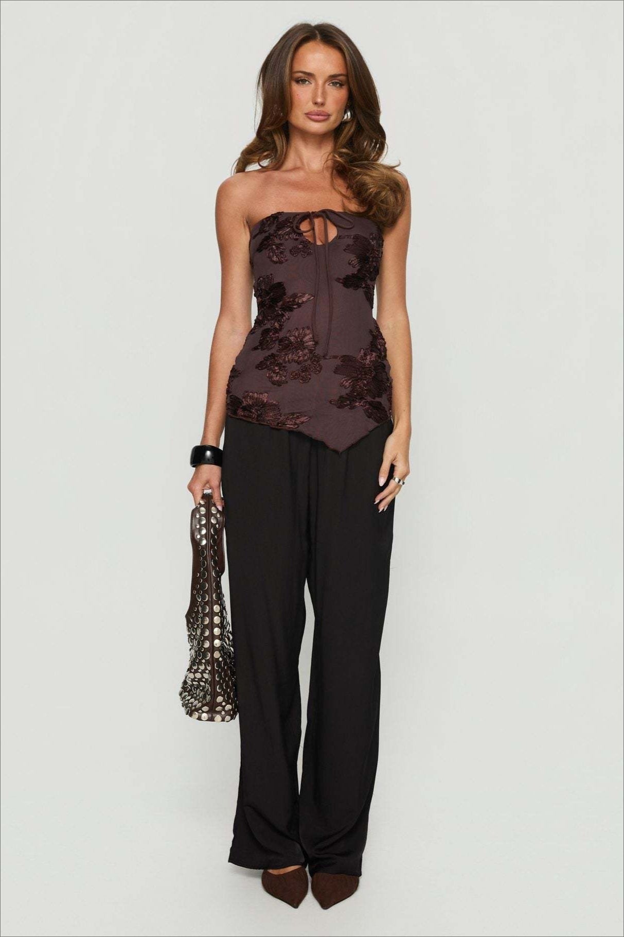 Floral Elegant Slim Fit Strapless Tube Top