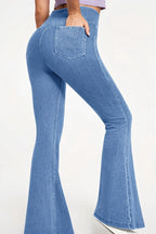 High Waist Stretchy Flare Jeans