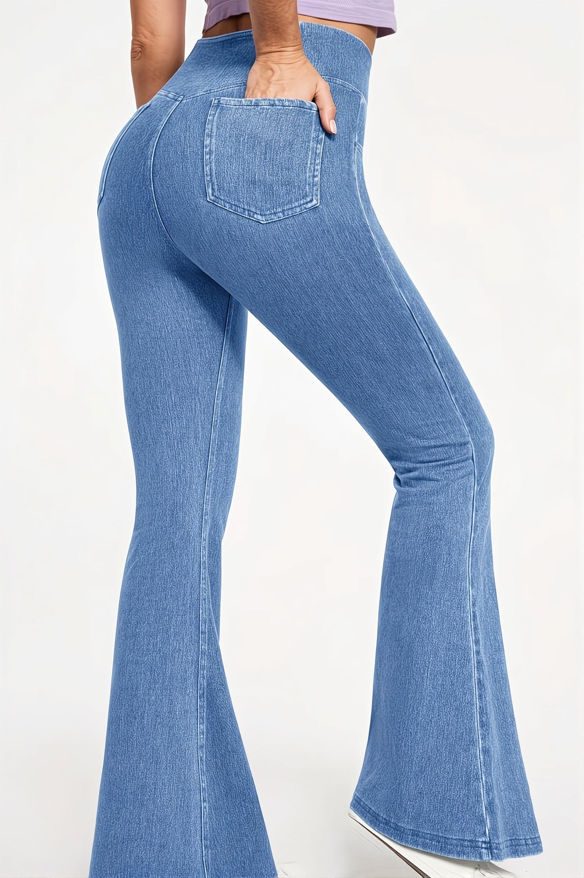 High Waist Stretchy Flare Jeans