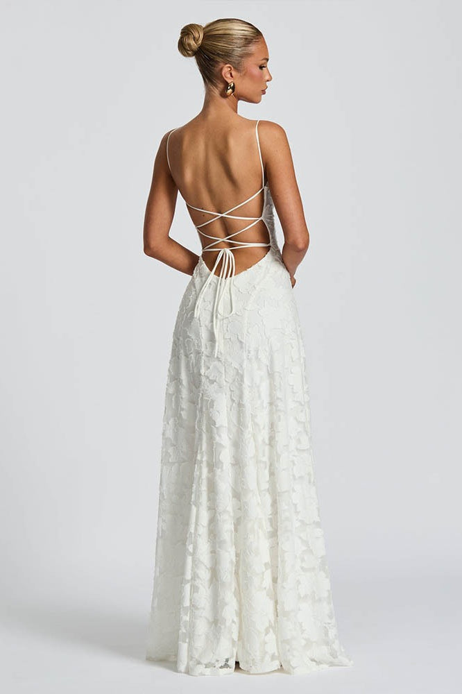 Backless Chiffon Maxi Boho Dress