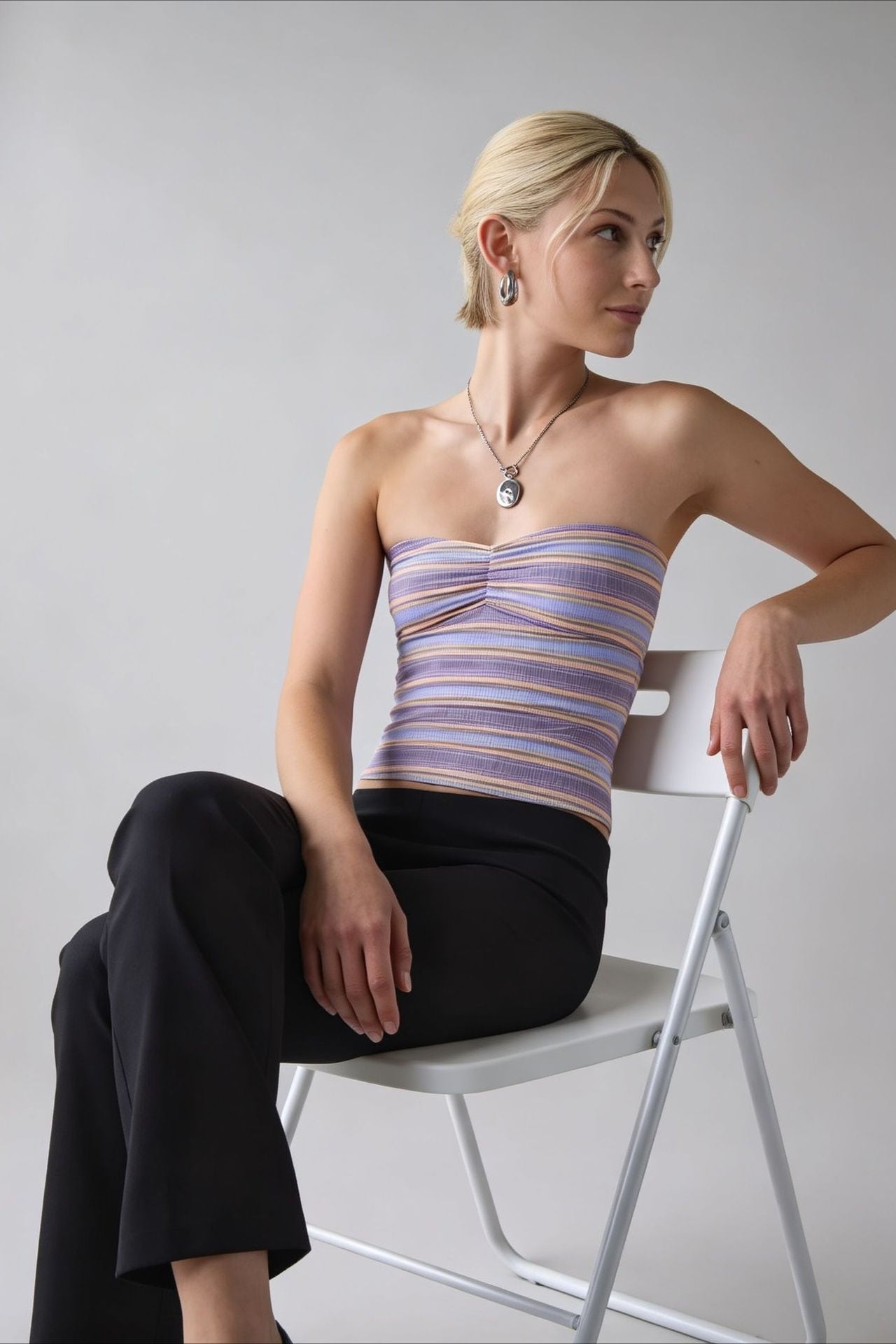 Snake Printed Strapless Tube Top