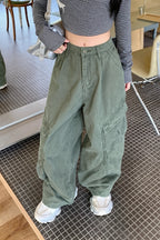Oversized Patch Pocket Cargo Pants
