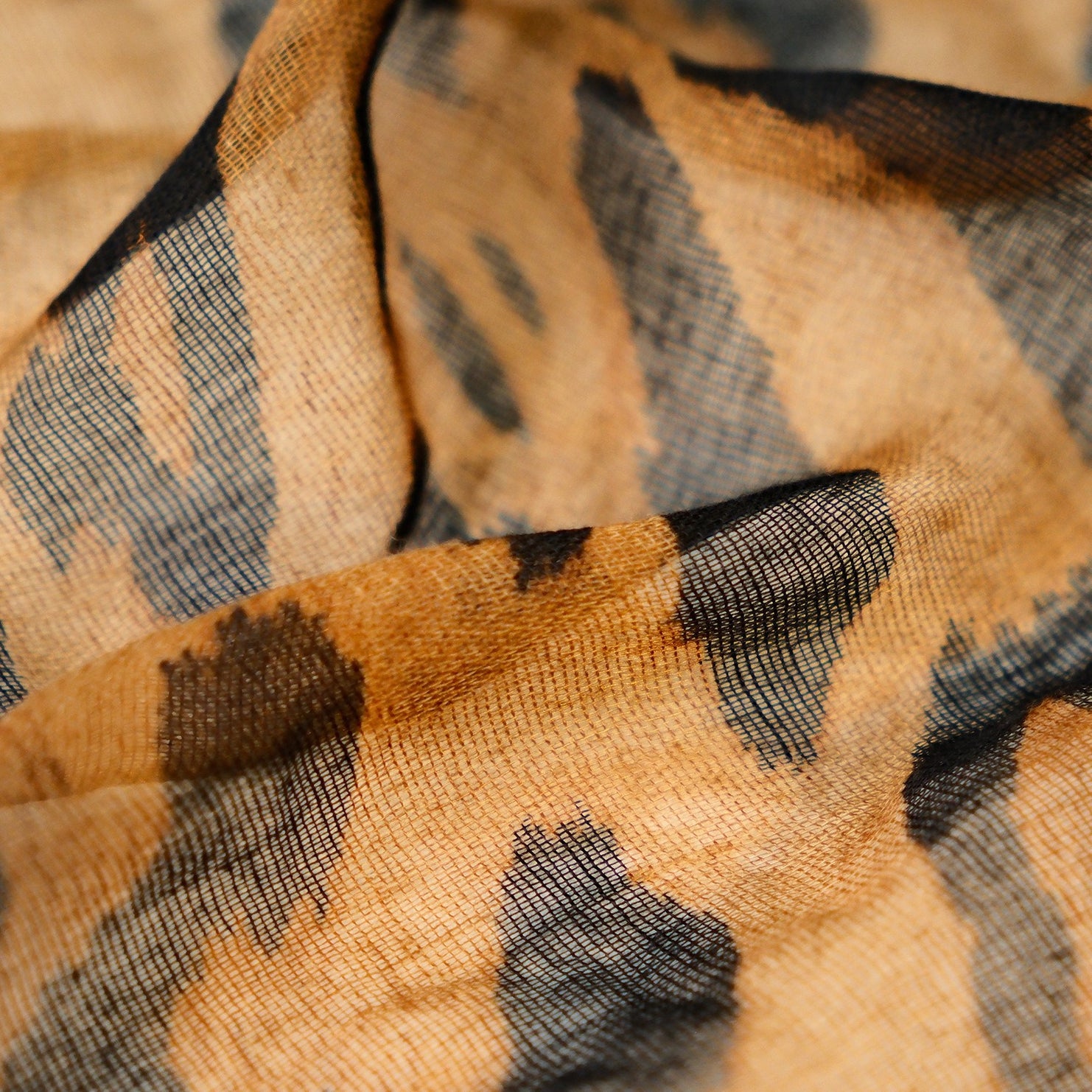 Leopard Pattern Thin Cotton Linen Touch Wrap Scarf
