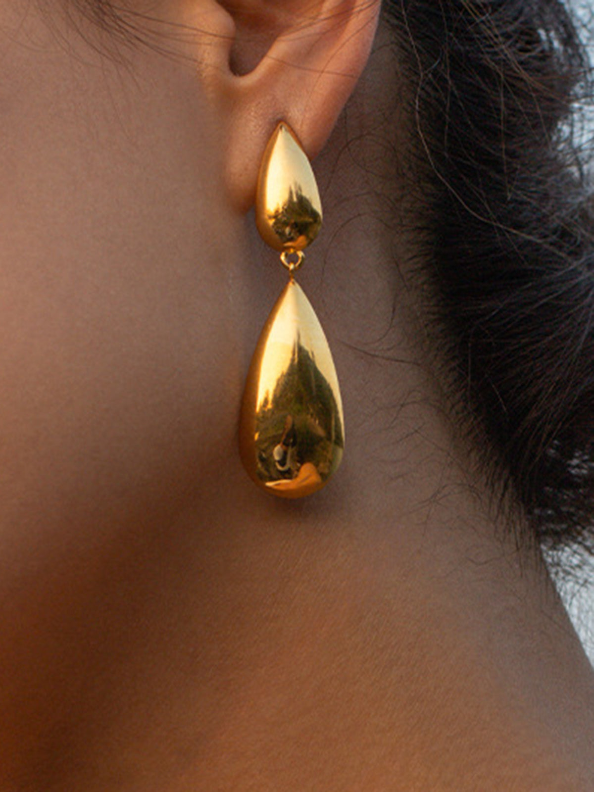 Double Encantador Lágrima Aretes