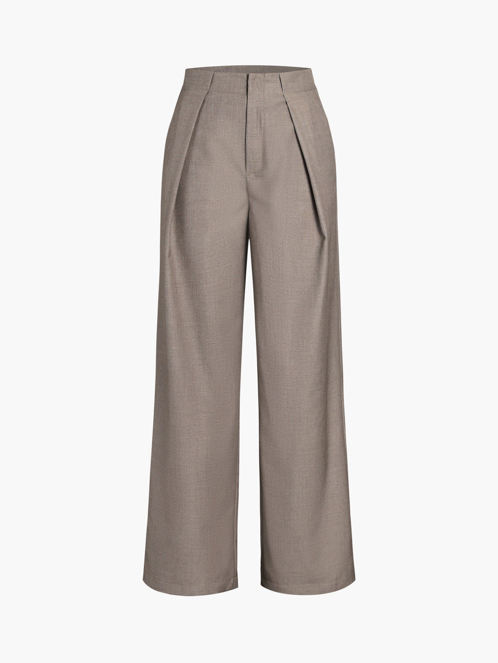 Middle Waist Solid Trendy Pocket Straight Leg Pants