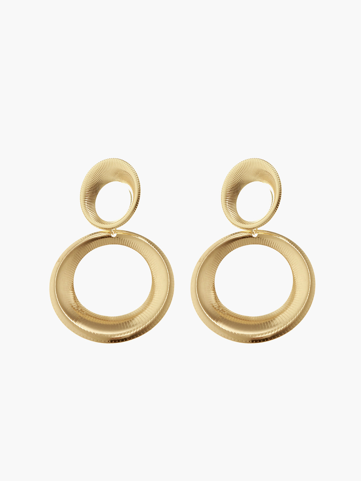 Vintage Round Elegante Bold Pendant Aretes