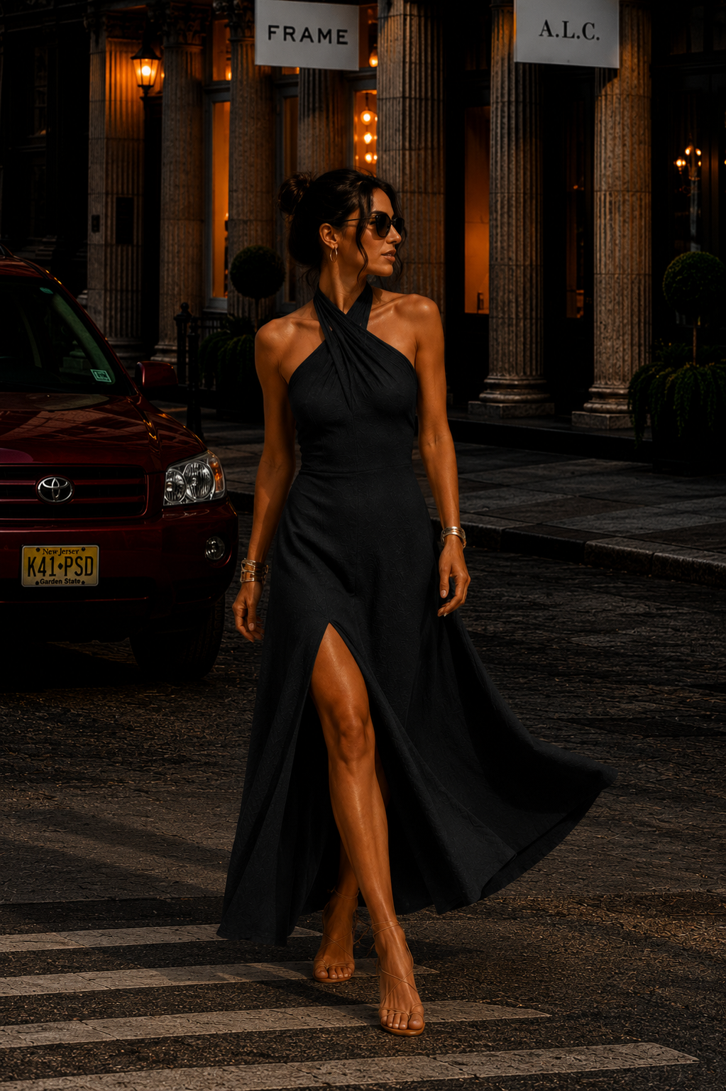 Celine| Vestido largo con elegante escote halter