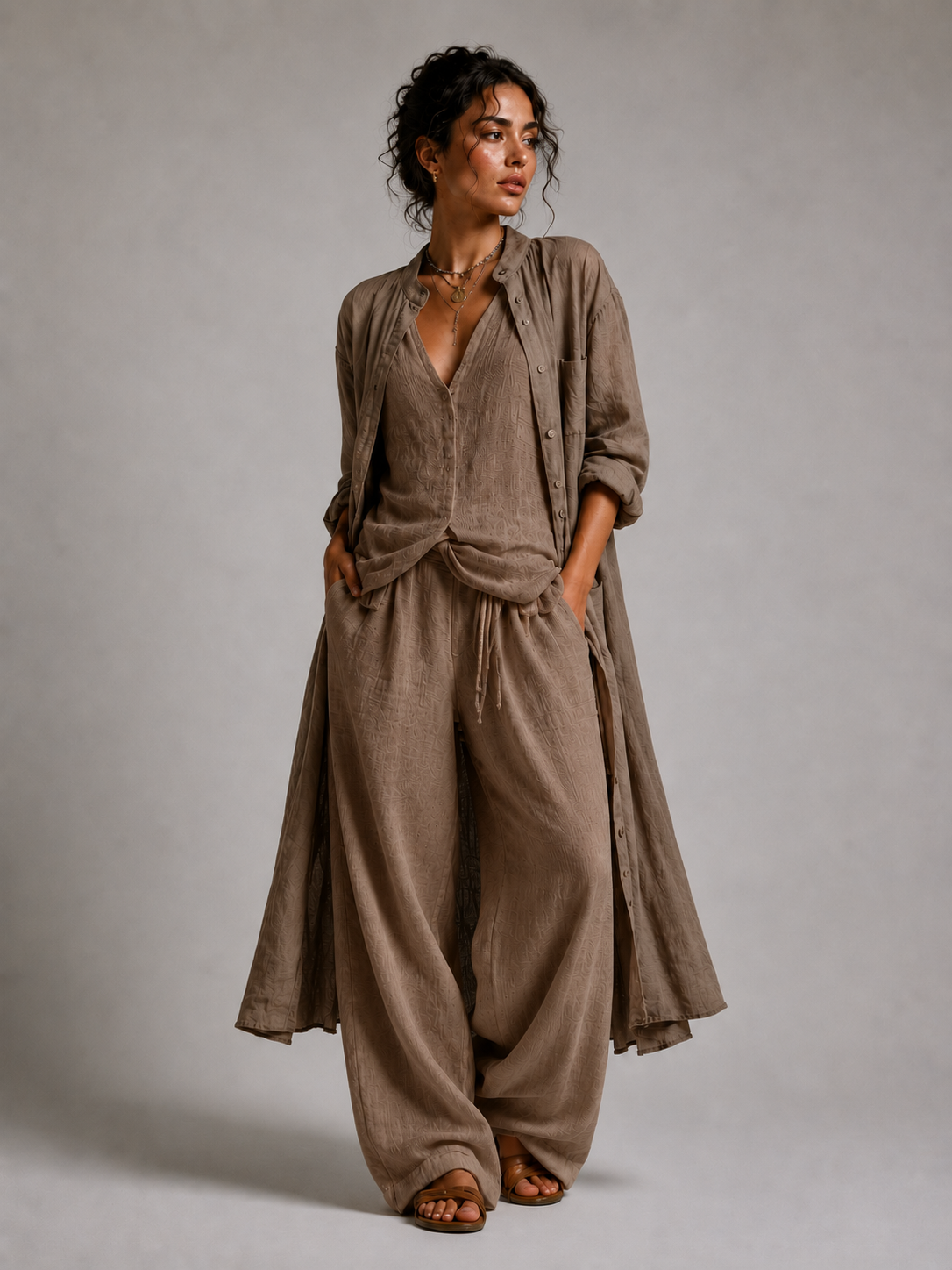 Amaya | Conjunto de tres piezas de estilo boho chic