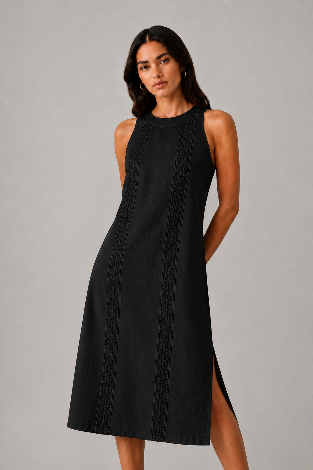 AIDEN| VESTIDO IVORY DE LINO