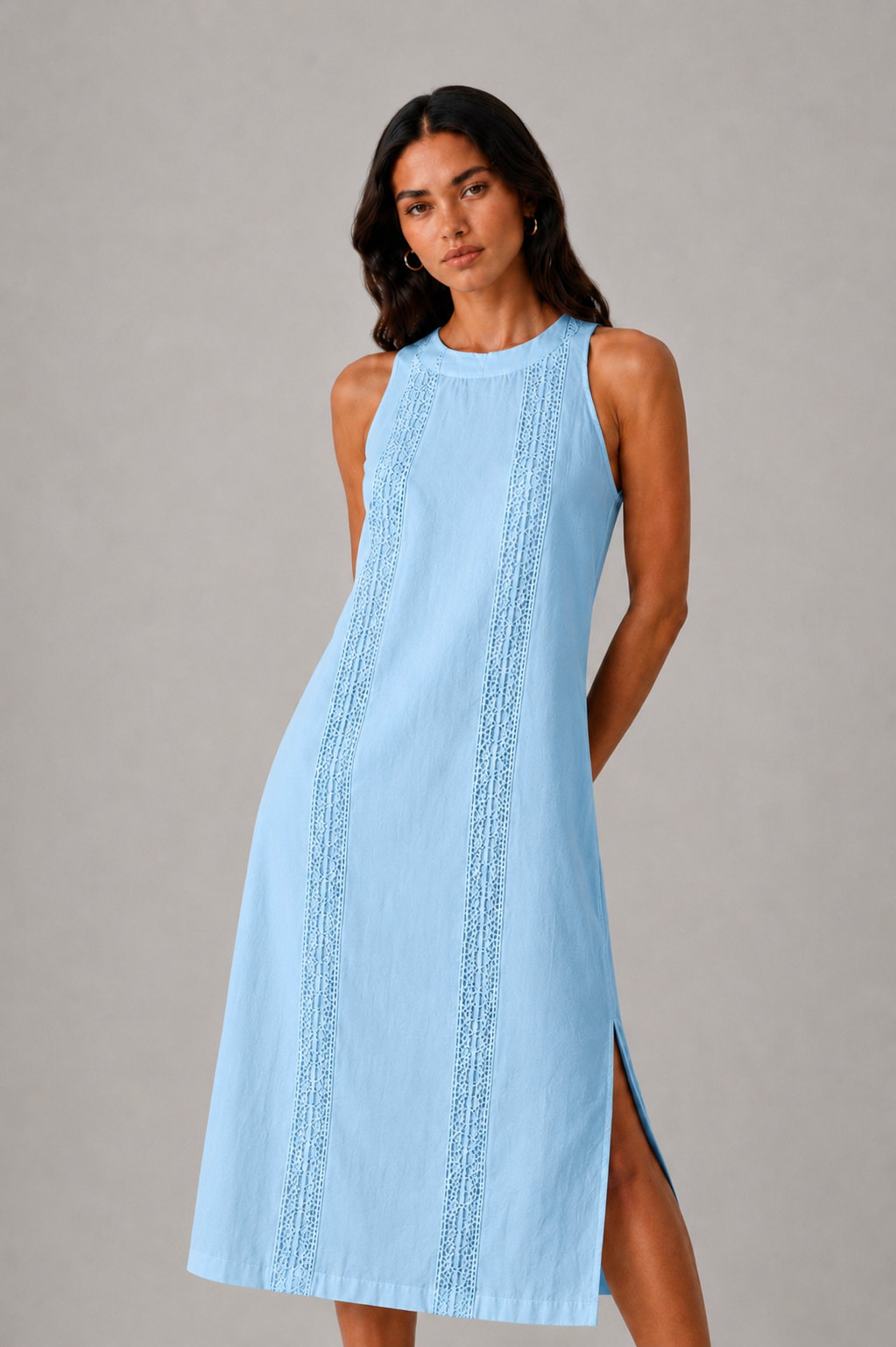 AIDEN| VESTIDO IVORY DE LINO