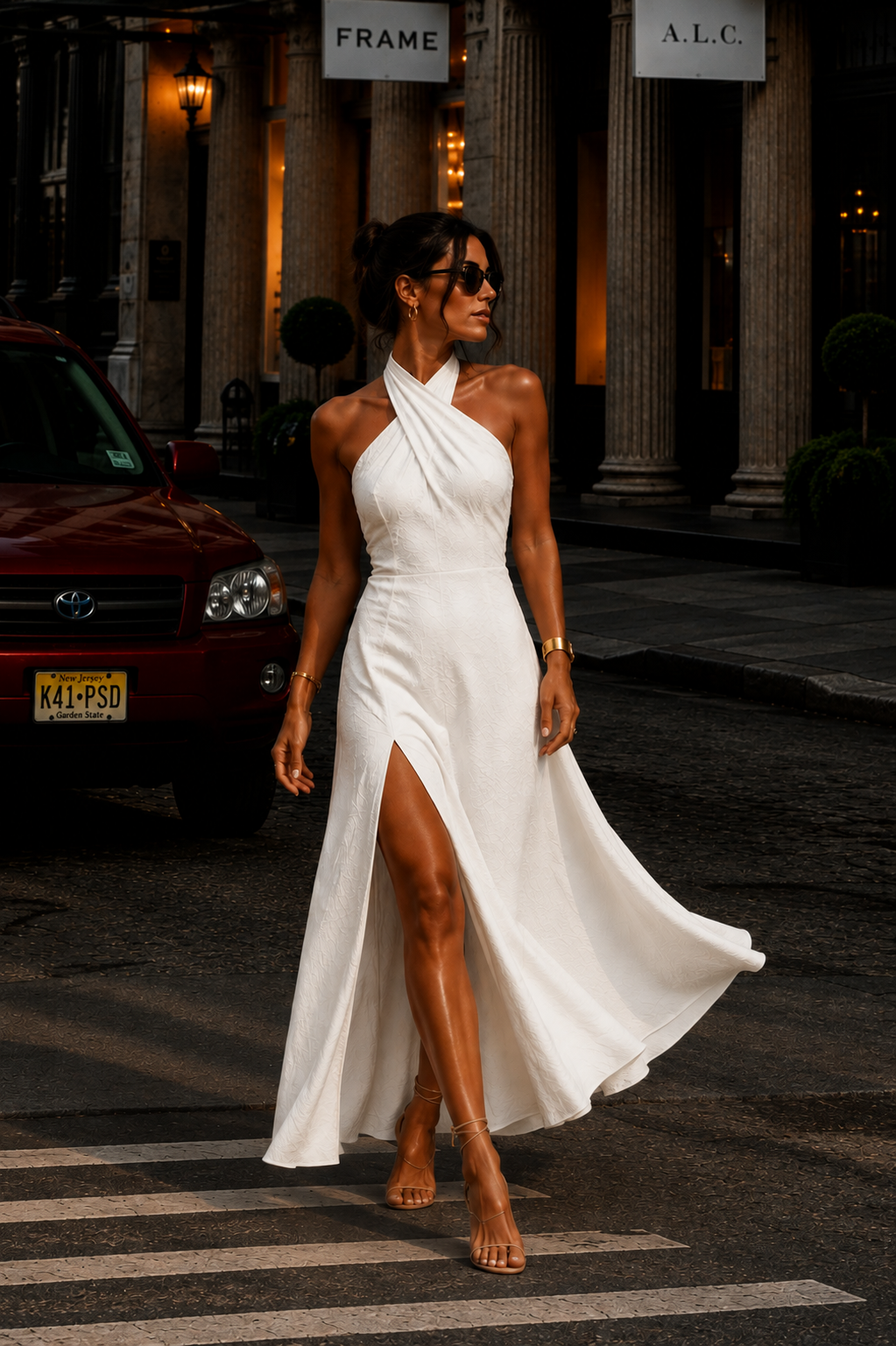 Celine| Vestido largo con elegante escote halter