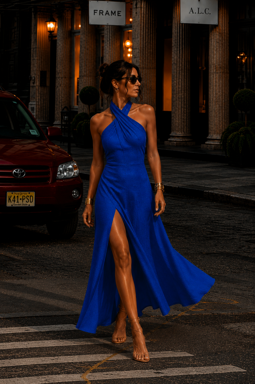 Celine| Vestido largo con elegante escote halter