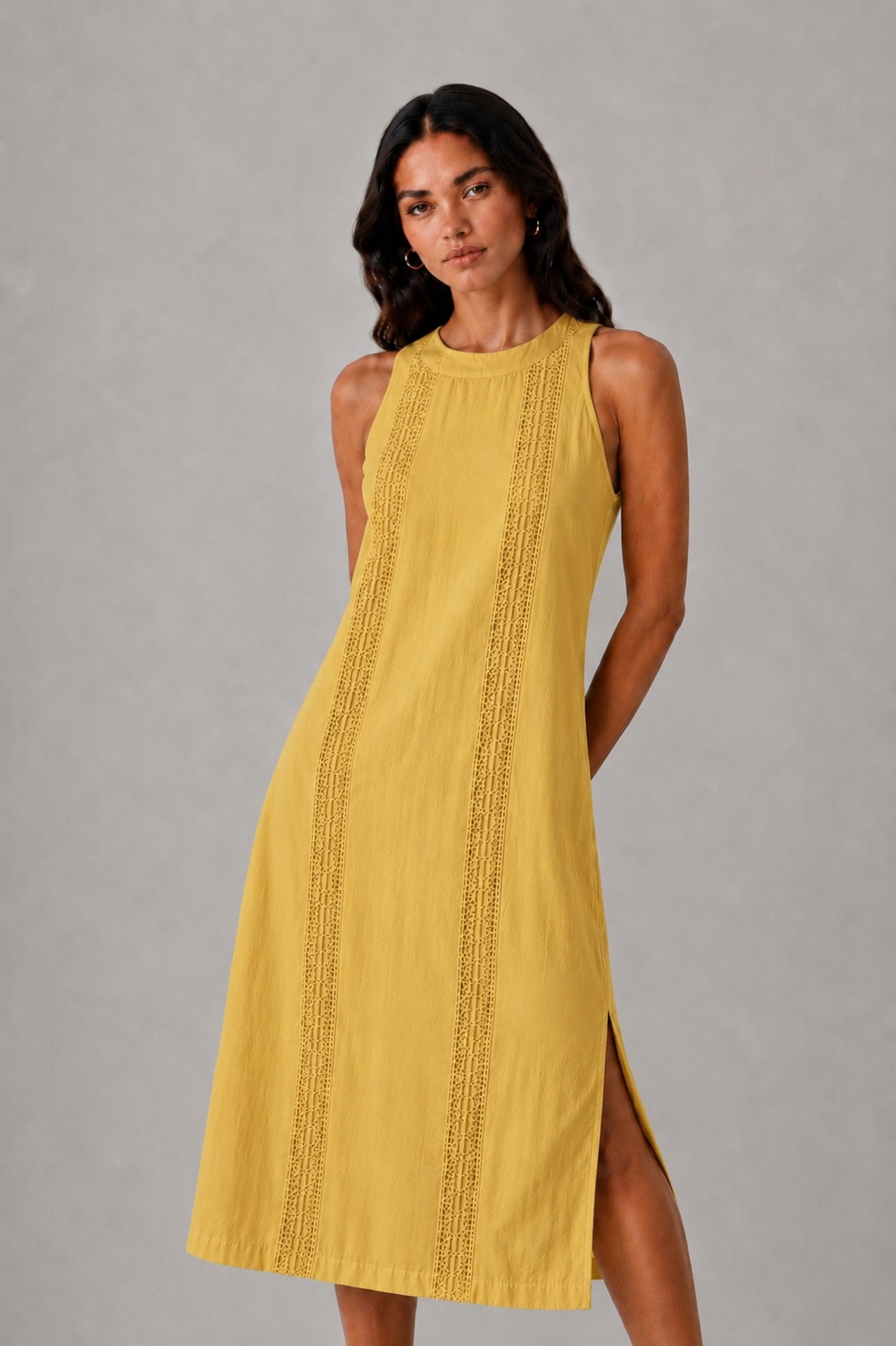 AIDEN| VESTIDO IVORY DE LINO