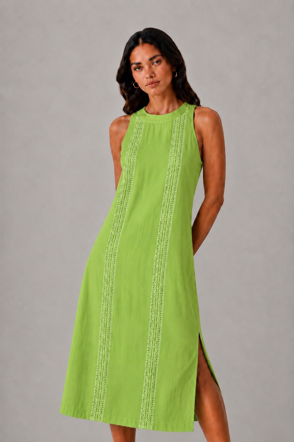 AIDEN| VESTIDO IVORY DE LINO