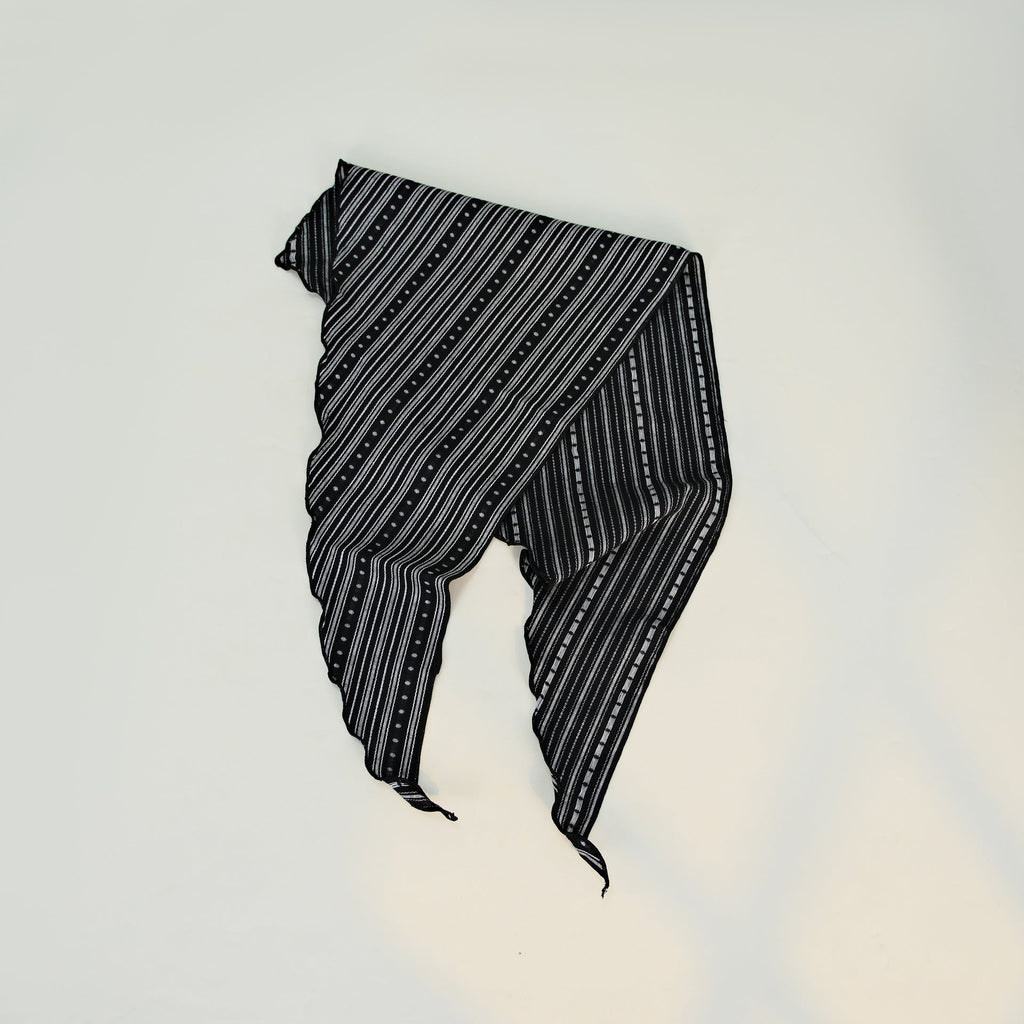 Cotton Striped Triangle Retro Head Shawl Scarf