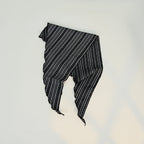 Retro striped cotton triangular scarf