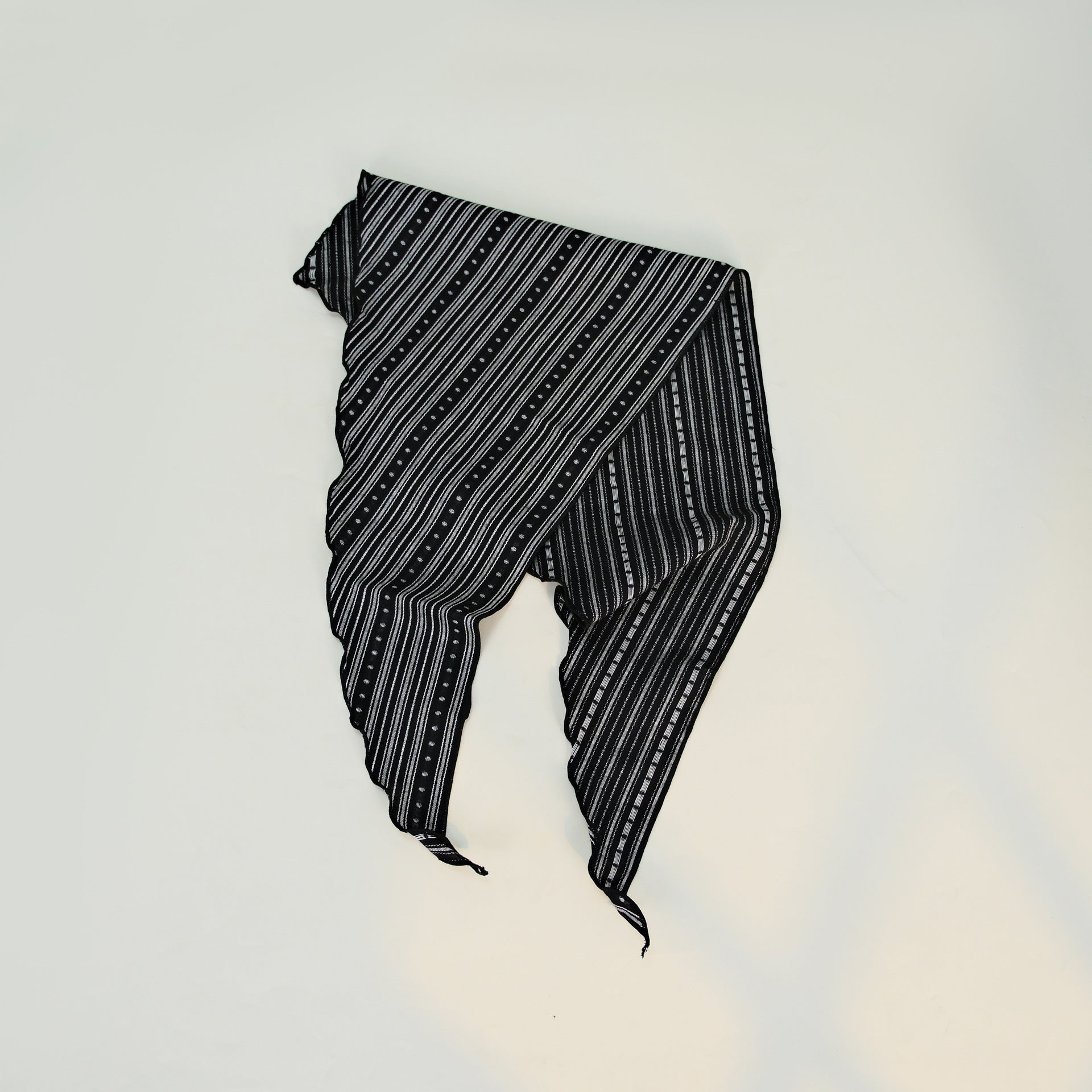 Cotton Striped Triangle Retro Head Shawl Scarf