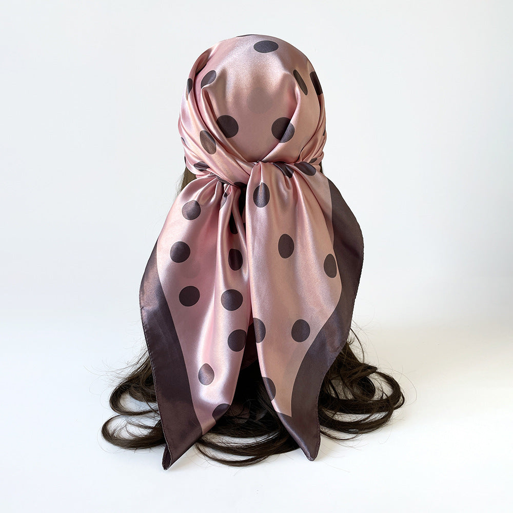 Minimal Polka Dot Square Head Neck Scarf
