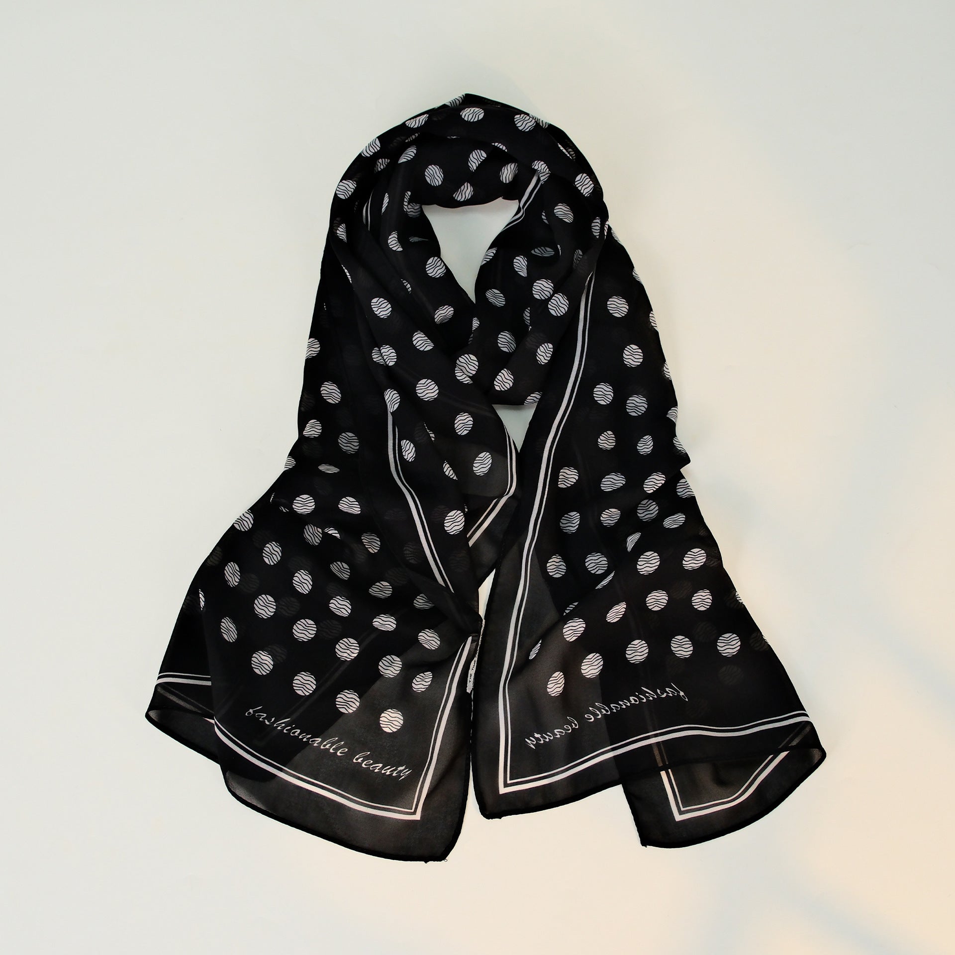 Vintage Polka Dot Lightweight Scarf