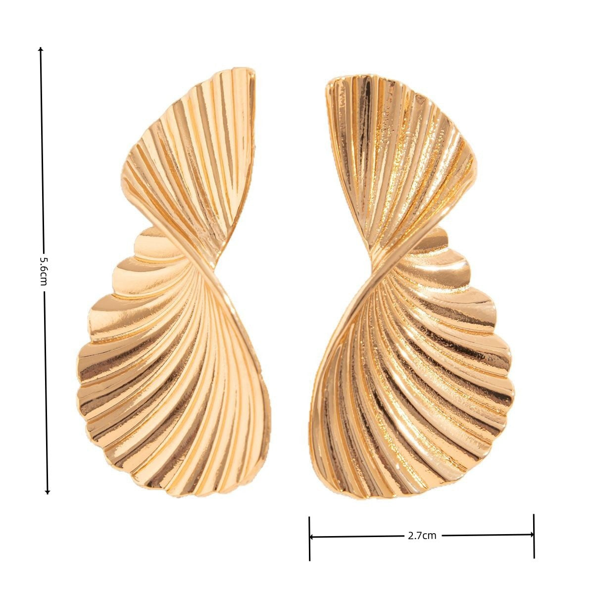 Irregular Liquid Metal Fruncido Geométrico Thread Aretes