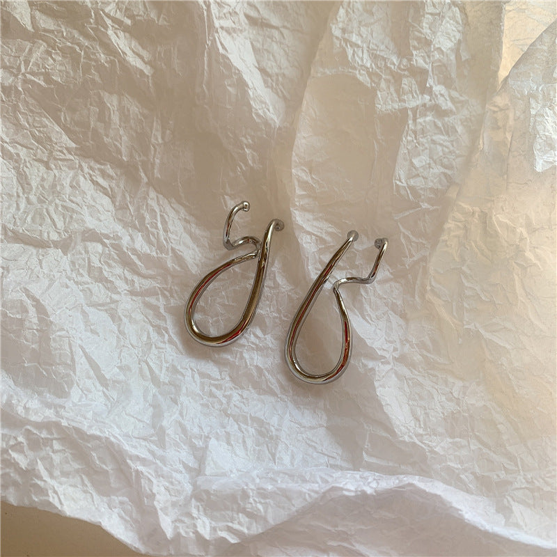 Minimalista Apilado Aretes tipo Cuff