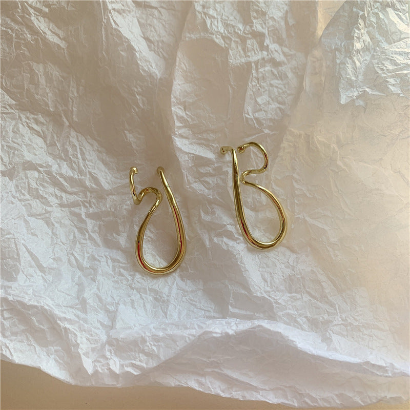 Minimalista Apilado Aretes tipo Cuff
