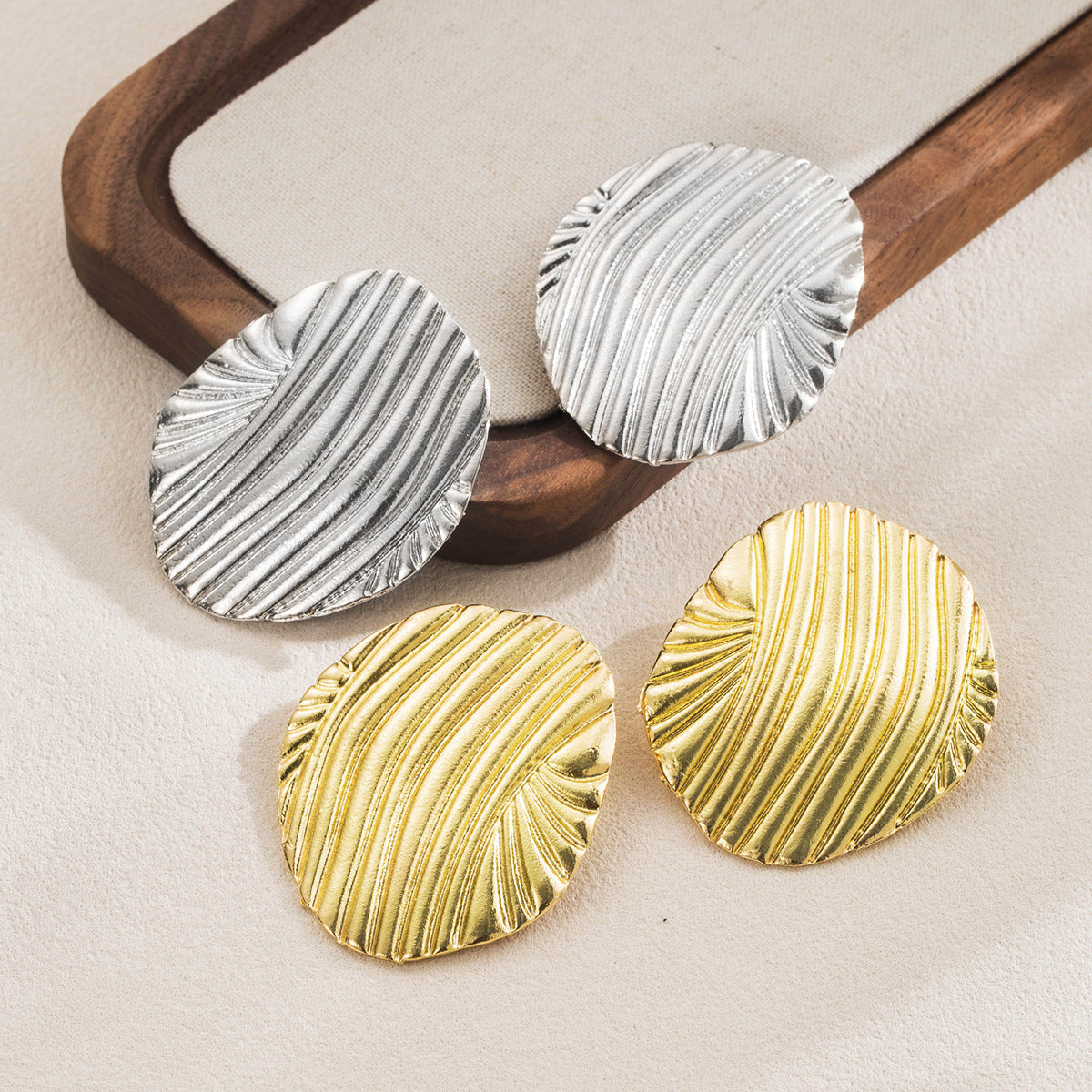 Minimalista Lineal Geométrico Aretes
