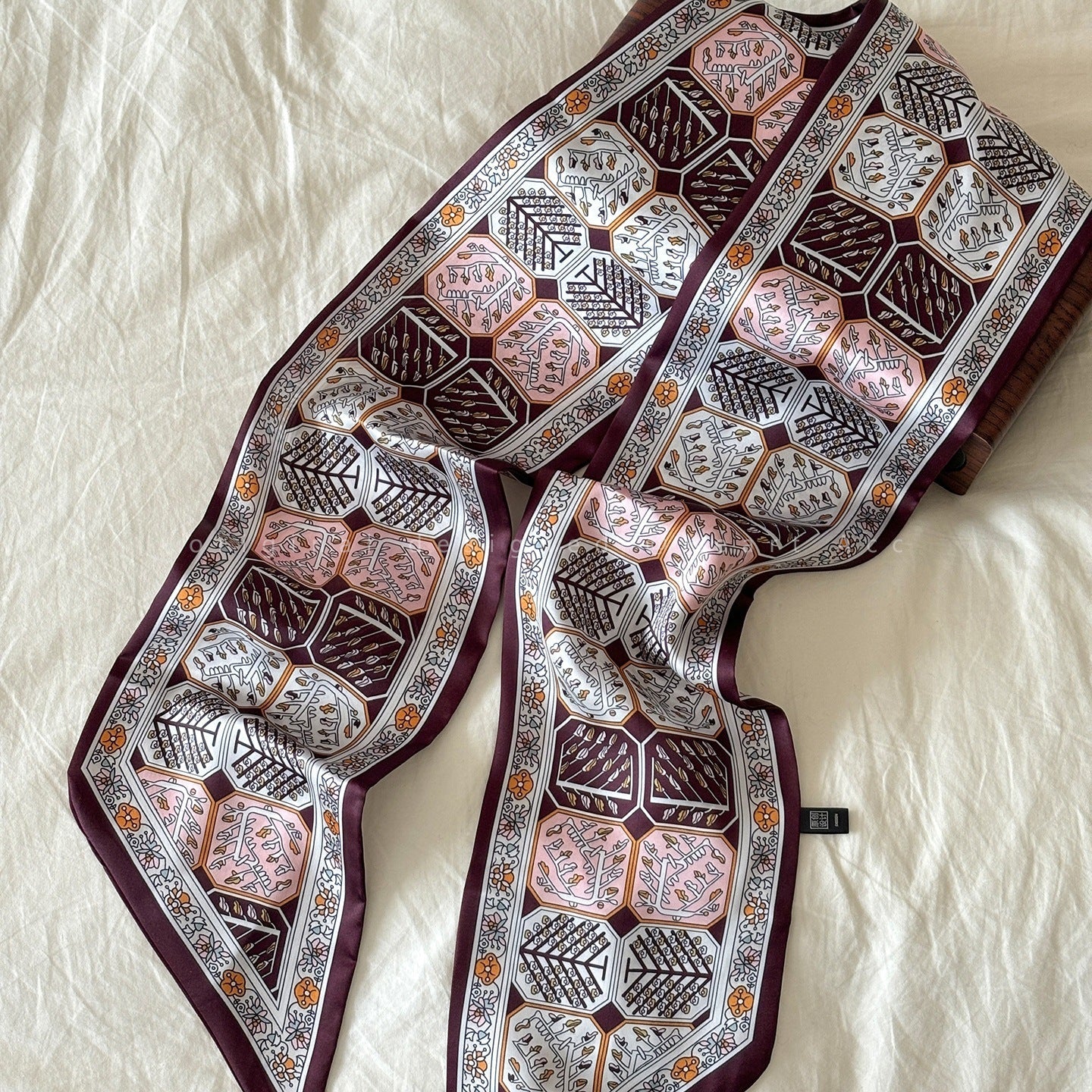 Paisley Long Ribbon Retro Neck Waist Scarf
