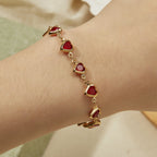 Corazón Diseño De Lujo Pulsera de Cadena