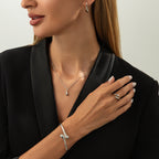 5 Pieza Lágrima Conjunto de Pulsera, Anillo, Aretes y Collar con Colgante