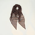 Brown Vintage Plaid Long Lightweight Neck Scarf