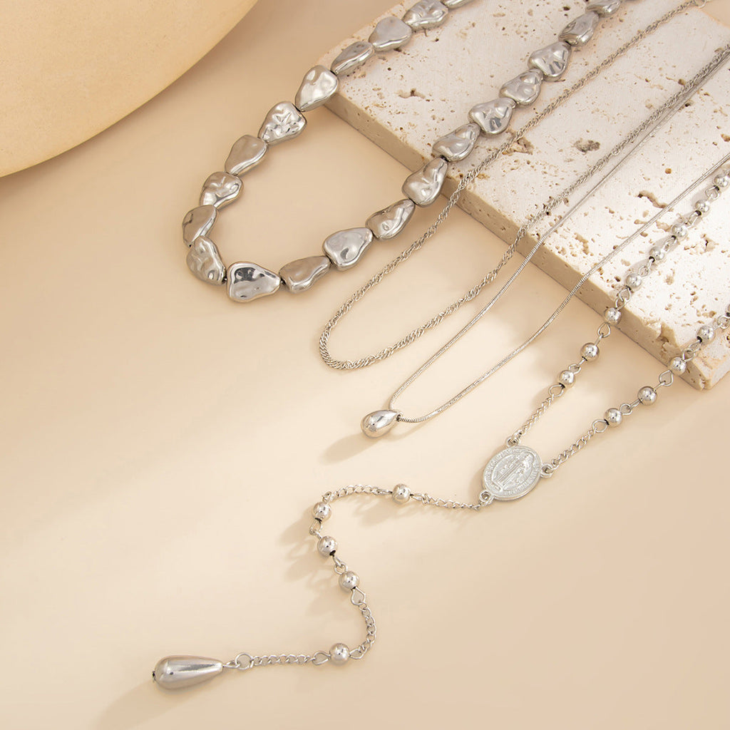 Vintage Inspired Abstracto Drop Collar con Colgante