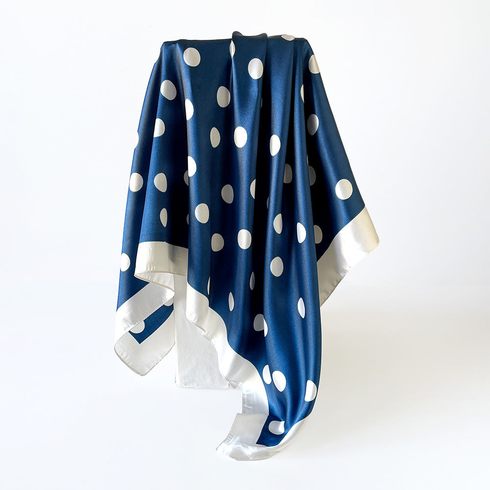 Minimal Polka Dot Square Head Neck Scarf